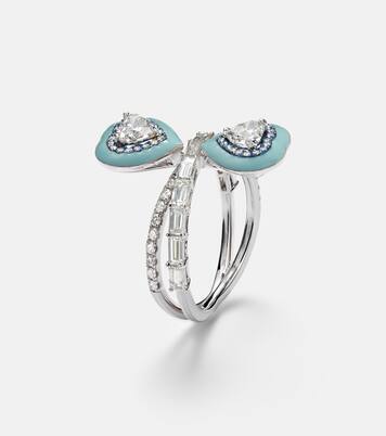 Mirror Love 18kt white gold ring with diamonds | Kamyen