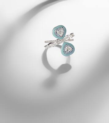Mirror Love 18kt white gold ring with diamonds | Kamyen
