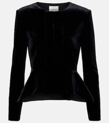 Peplum velvet jacket | Roland Mouret