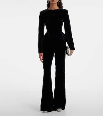 Peplum velvet jacket | Roland Mouret