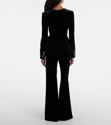 Peplum velvet jacket | Roland Mouret