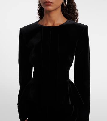 Peplum velvet jacket | Roland Mouret
