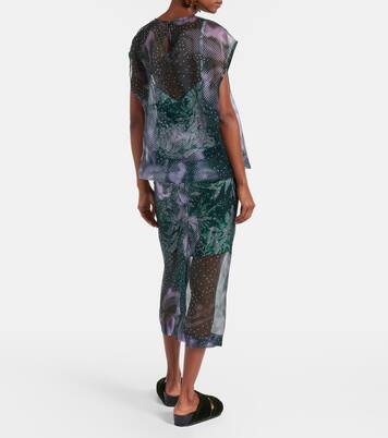 Printed silk organza top | Dries Van Noten