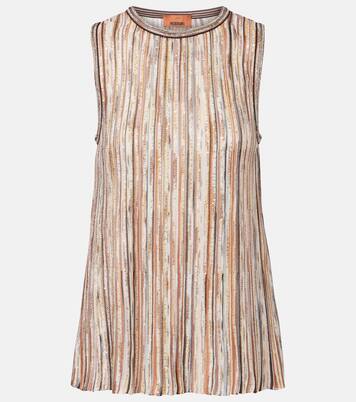 Top aus Häkelstrick mit Pailletten | Missoni