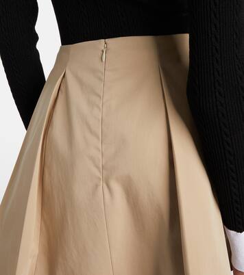 Pleated cotton gabardine miniskirt | Balmain