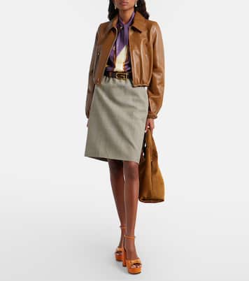 Leather bomber jacket | Gucci