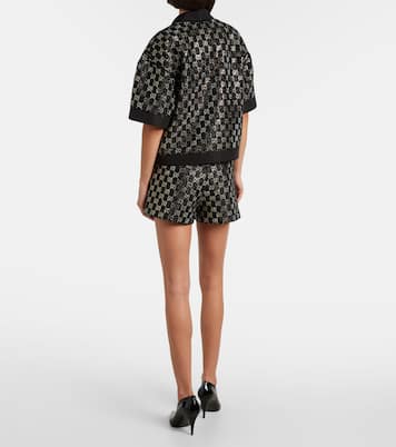 High-Rise Shorts GG mit Kristallen | Gucci