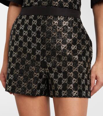 High-Rise Shorts GG mit Kristallen | Gucci