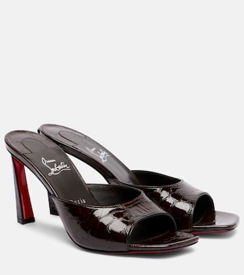 Mules Condora 85 en cuir verni | Christian Louboutin