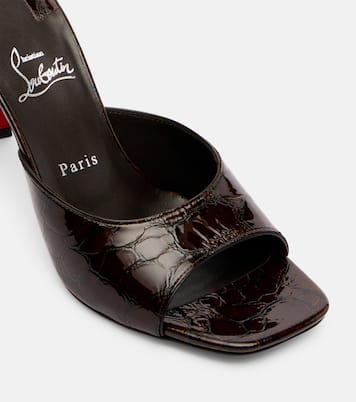 Mules Condora 85 en cuir verni | Christian Louboutin