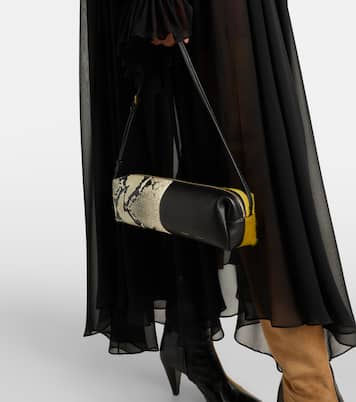 Kye paneled leather shoulder bag | Khaite