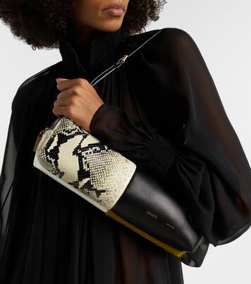 Kye paneled leather shoulder bag | Khaite
