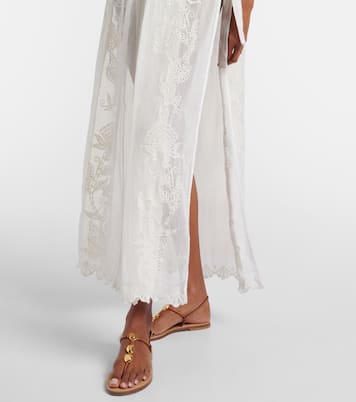 Sea Flowers 엠브로이더리 코튼 커버업 | Farm Rio