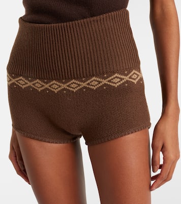 Argyle crochet wool shorts | Magda Butrym