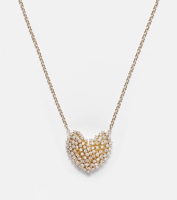 Halskette Heart Large aus 14kt Gelbgold mit Diamanten | Sydney Evan