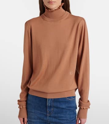 Ruffled wool turtleneck sweater | Chloé