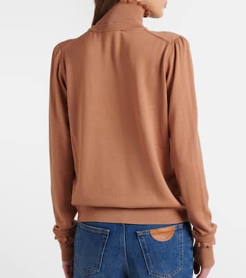 Ruffled wool turtleneck sweater | Chloé