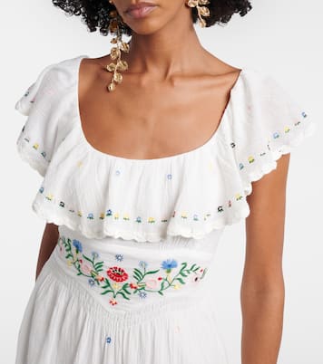 Ebony embroidered cotton midi dress | Rixo