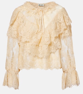 Faryn ruffled lace blouse | Rixo
