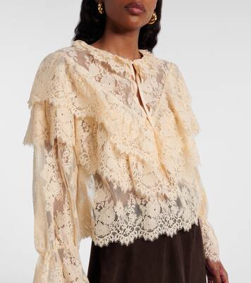 Faryn ruffled lace blouse | Rixo
