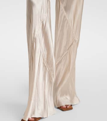Pantalones flared de satén | Rick Owens