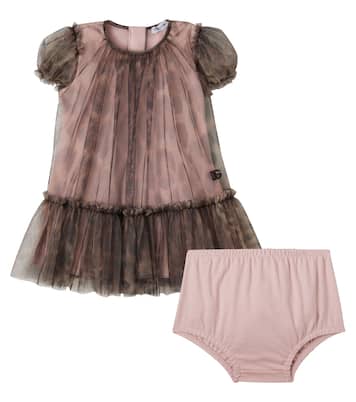 Baby Set aus Kleid und Höschen aus Tüll | Dolce&Gabbana Kids