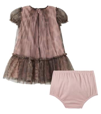 Baby Set aus Kleid und Höschen aus Tüll | Dolce&Gabbana Kids