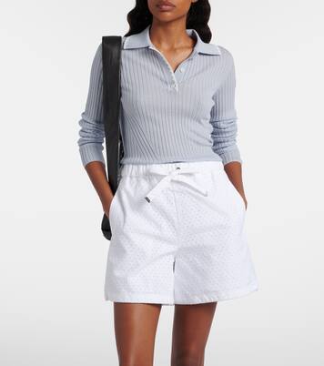 Broderie anglaise cotton shorts | Moncler