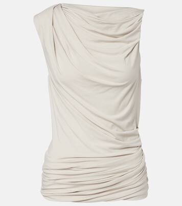 Asymmetric draped jersey tank top | Entire Studios