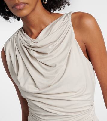 Asymmetric draped jersey tank top | Entire Studios
