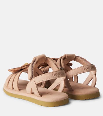 Sandalias Iles de piel con aplique floral | Donsje