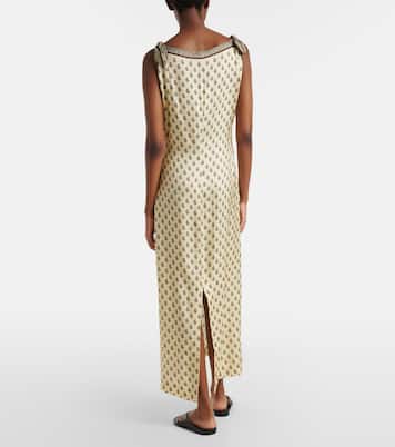 Amorette paisley silk-blend midi dress | Dôen