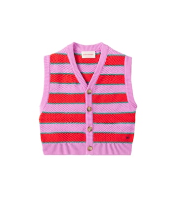 Striped cotton sweater vest | Bobo Choses