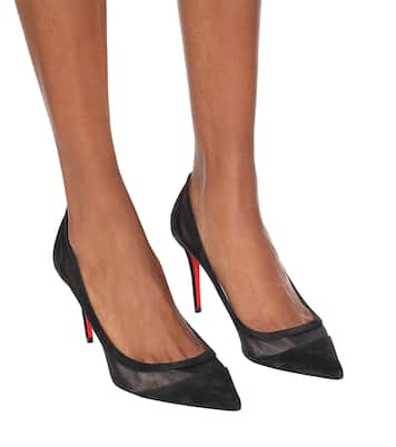 Galavati 85 suede and mesh pumps | Christian Louboutin