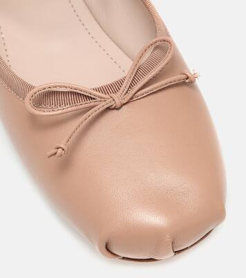 Ballerine in pelle con cristalli | Miu Miu