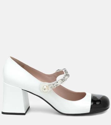 Pumps Mary Jane in vernice con perle | Miu Miu