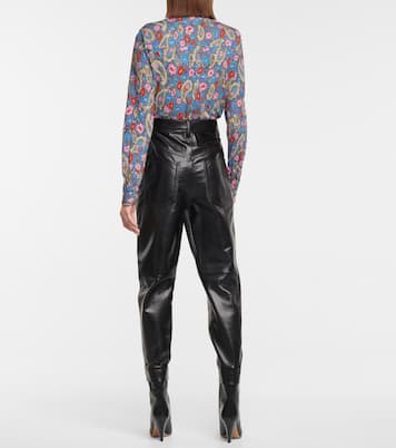 High-Rise-Hose Dipadelac aus Leder | Isabel Marant