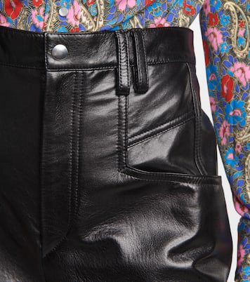 High-Rise-Hose Dipadelac aus Leder | Isabel Marant