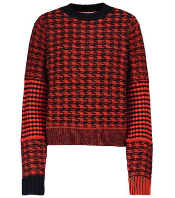 Pullover in lana e cotone pied-de-poule | Victoria Beckham