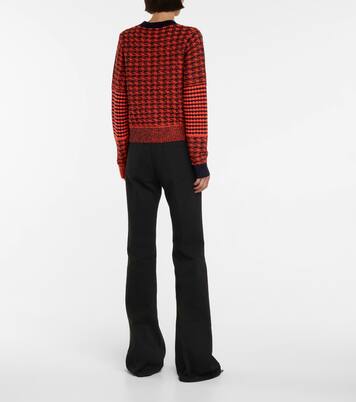 Pullover in lana e cotone pied-de-poule | Victoria Beckham