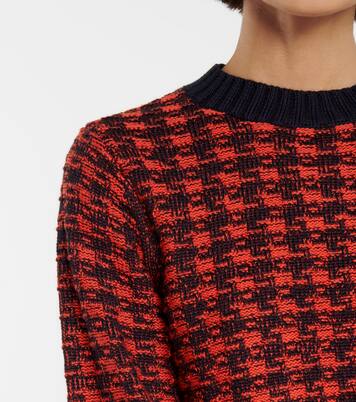 Pullover in lana e cotone pied-de-poule | Victoria Beckham