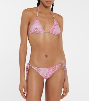 Cancun paisley triangle bikini top | Melissa Odabash