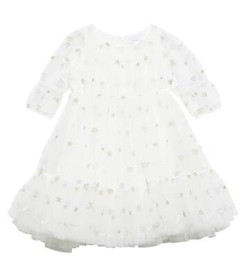 Besticktes Kleid aus Tüll | Monnalisa