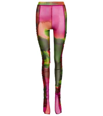 Ruched printed tights | Dries Van Noten