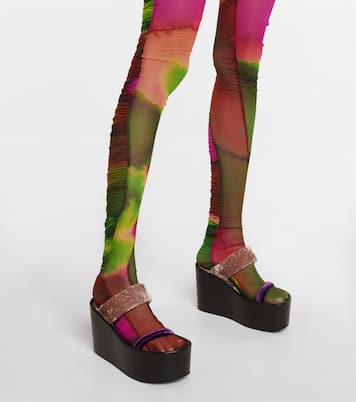 Ruched printed tights | Dries Van Noten
