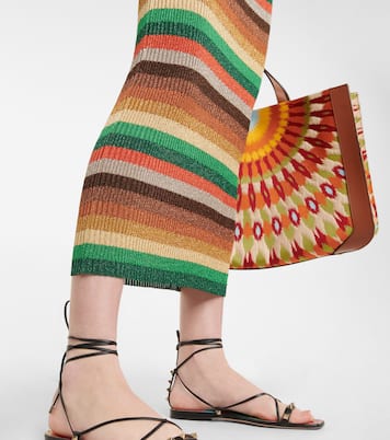 Lurex® striped midi dress | Valentino