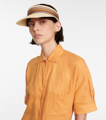 The Suitcase Stripe straw visor | Loro Piana