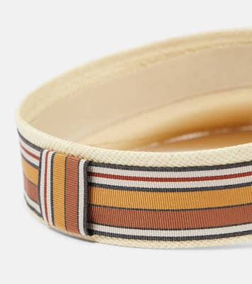 The Suitcase Stripe straw visor | Loro Piana