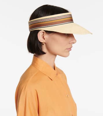 The Suitcase Stripe straw visor | Loro Piana