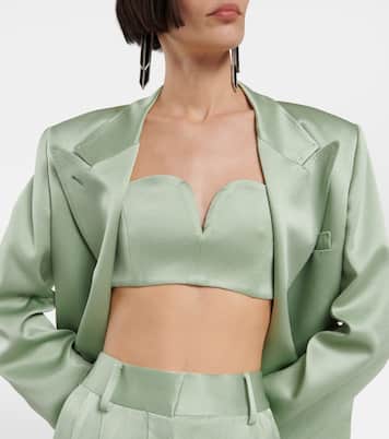 Sujetador bandeau Clyde de satén | Blazé Milano